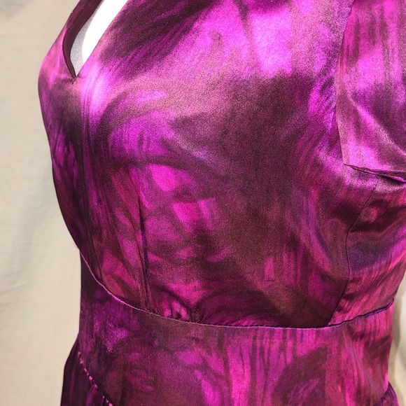 Silk Banana Republic Deep Purple Midi Dress - Picture 7 of 16